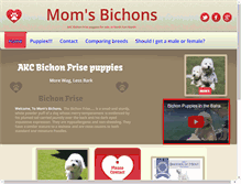 Tablet Screenshot of momsbichons.com